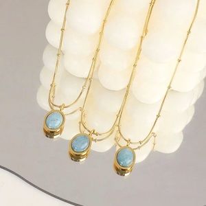 18k gold plated and stainless steel necklace